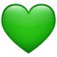 Coração verde Whatsapp U+1F49A