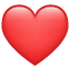 Emoji coração vermelho U+2764