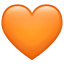 Emoji coração laranja U+1F9E1