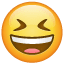 Emoji XD de taque de riso U+1F606