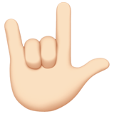 gesto de "te amo": pele clara