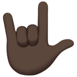 gesto de "te amo": pele escura