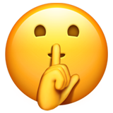 Rosto fazendo sinal de silêncio