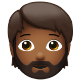 homem: pele morena escura e barba