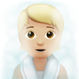 pessoa na sauna: pele morena clara