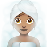 mulher na sauna: pele morena