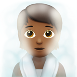 pessoa na sauna: pele morena escura