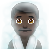 homem na sauna: pele escura