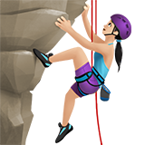 mulher escalando: pele clara