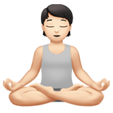 pessoa na posição de lótus: pele clara