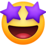 Rosto com olhar maravilhado - Facebook