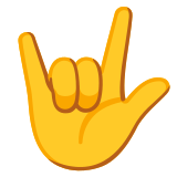 Gesto de "te amo" - Noto Color Emoji