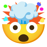 Cabeça explodindo - Noto Color Emoji