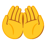 Palmas unidas para cima - Noto Color Emoji