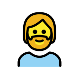 Homem: barba - OpenMoji