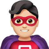 homem super-herói: pele clara