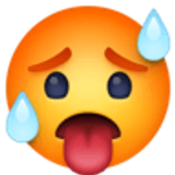 Rosto fervendo de calor - Facebook