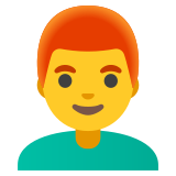 Homem: cabelo vermelho - Noto Color Emoji