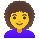 Mulher: cabelo cacheado - Noto Color Emoji