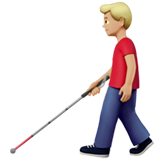 homem com bengala para cego: pele morena clara