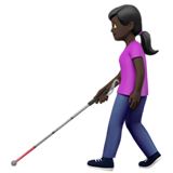 mulher com bengala para cego: pele escura