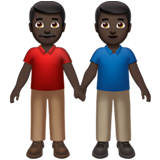 dois homens de mãos dadas: pele escura