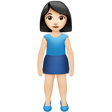 mulher em pé: pele clara