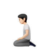 pessoa ajoelhando: pele clara