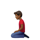 homem ajoelhando: pele morena escura