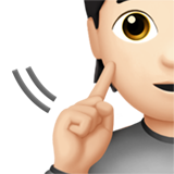 pessoa surda: pele clara