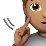 pessoa surda: pele morena