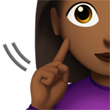 mulher surda: pele morena escura