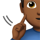 homem surdo: pele morena escura