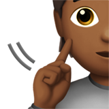 pessoa surda: pele morena escura