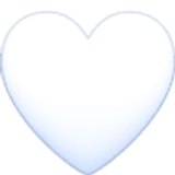 Coração branco - Facebook