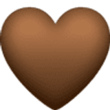 Coração marrom - Facebook