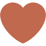 Coração marrom - Twitter / X