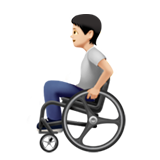 pessoa em cadeira de rodas manual: pele clara