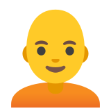 Pessoa: careca - Noto Color Emoji