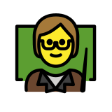 Professora na escola - OpenMoji