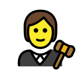 Juiz no tribunal - OpenMoji