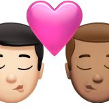 beijo: homem, homem, pele clara e pele morena