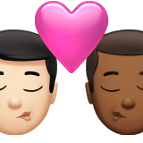beijo: homem, homem, pele clara e pele morena escura
