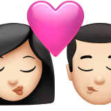 beijo: mulher, homem e pele clara