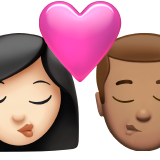 beijo: mulher, homem, pele clara e pele morena