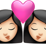 beijo: mulher, mulher e pele clara