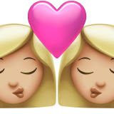 beijo: mulher, mulher e pele morena clara