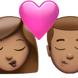 beijo: mulher, homem e pele morena