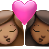 beijo: mulher, mulher, pele morena e pele morena escura