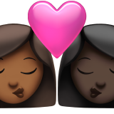 beijo: mulher, mulher, pele morena escura e pele escura